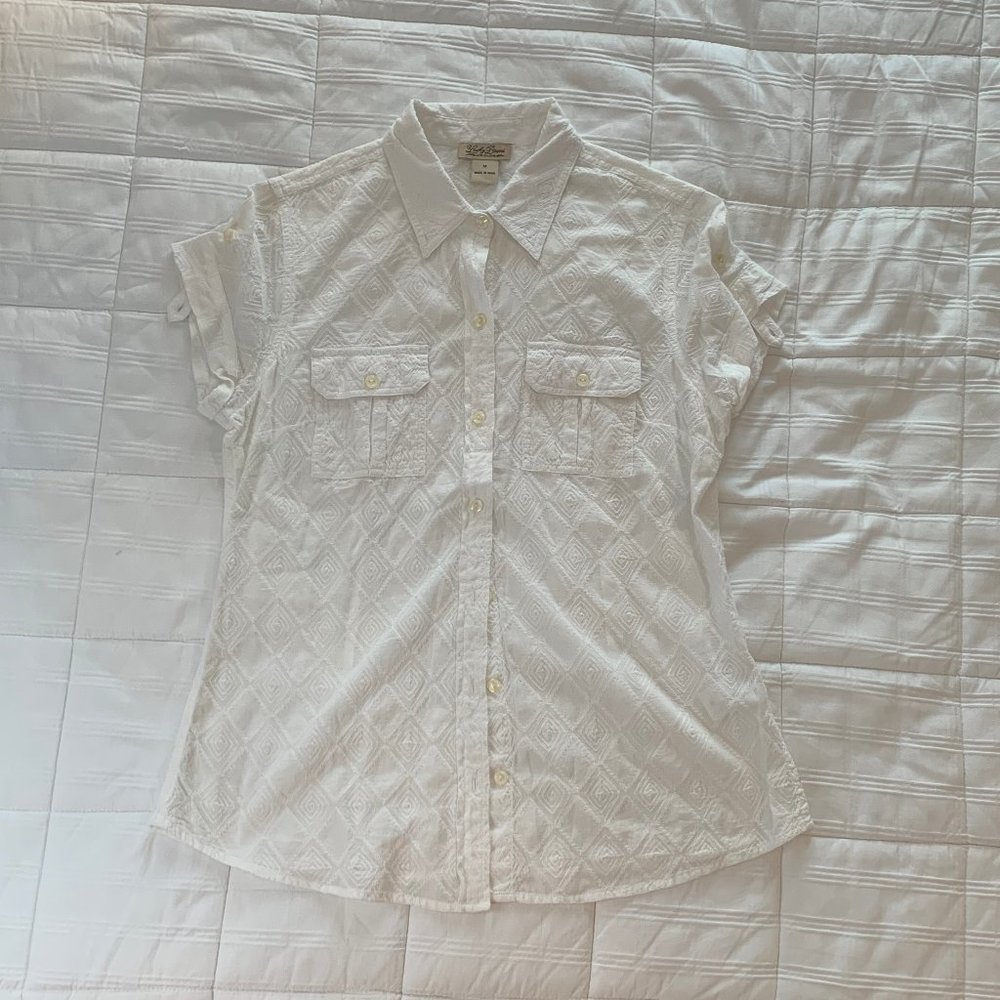 Lucky Brand Size (M) White Button Front Shirt
